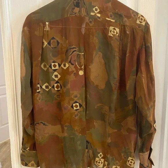 Escada Women Vintage 80s/90s Silk Button Up Blouse - Picture 6 of 9